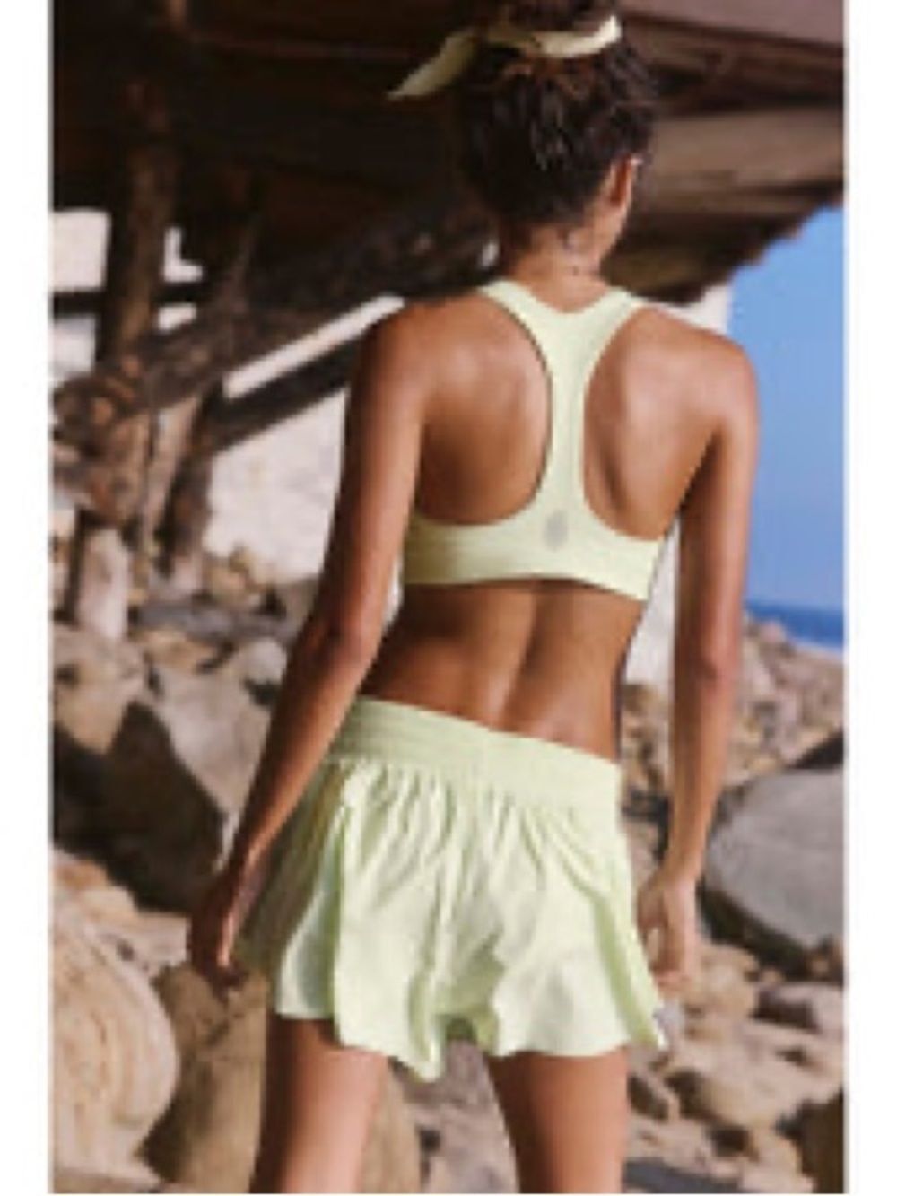 Free People Women's Light Lime Athletic Shorts Large - Picture 6 of 9